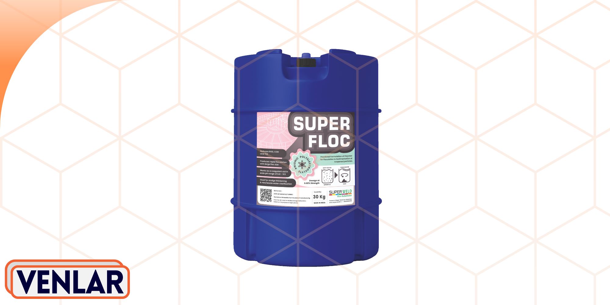 Super Floc polymer for flocculation and sedimentation by Venlar