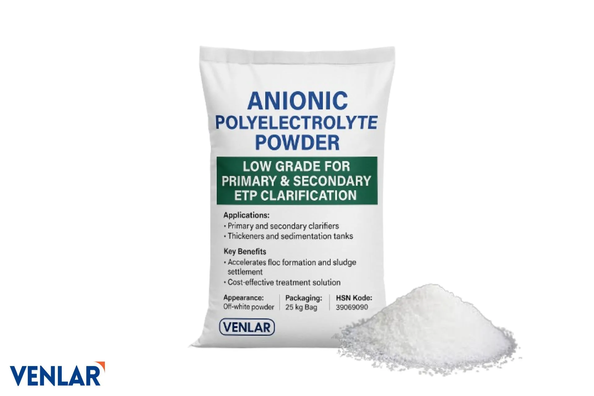 Anionic Polyelectrolyte by Venlar ETP Grade