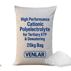 Cationic Polyelectrolyte for dewatering in tertiary