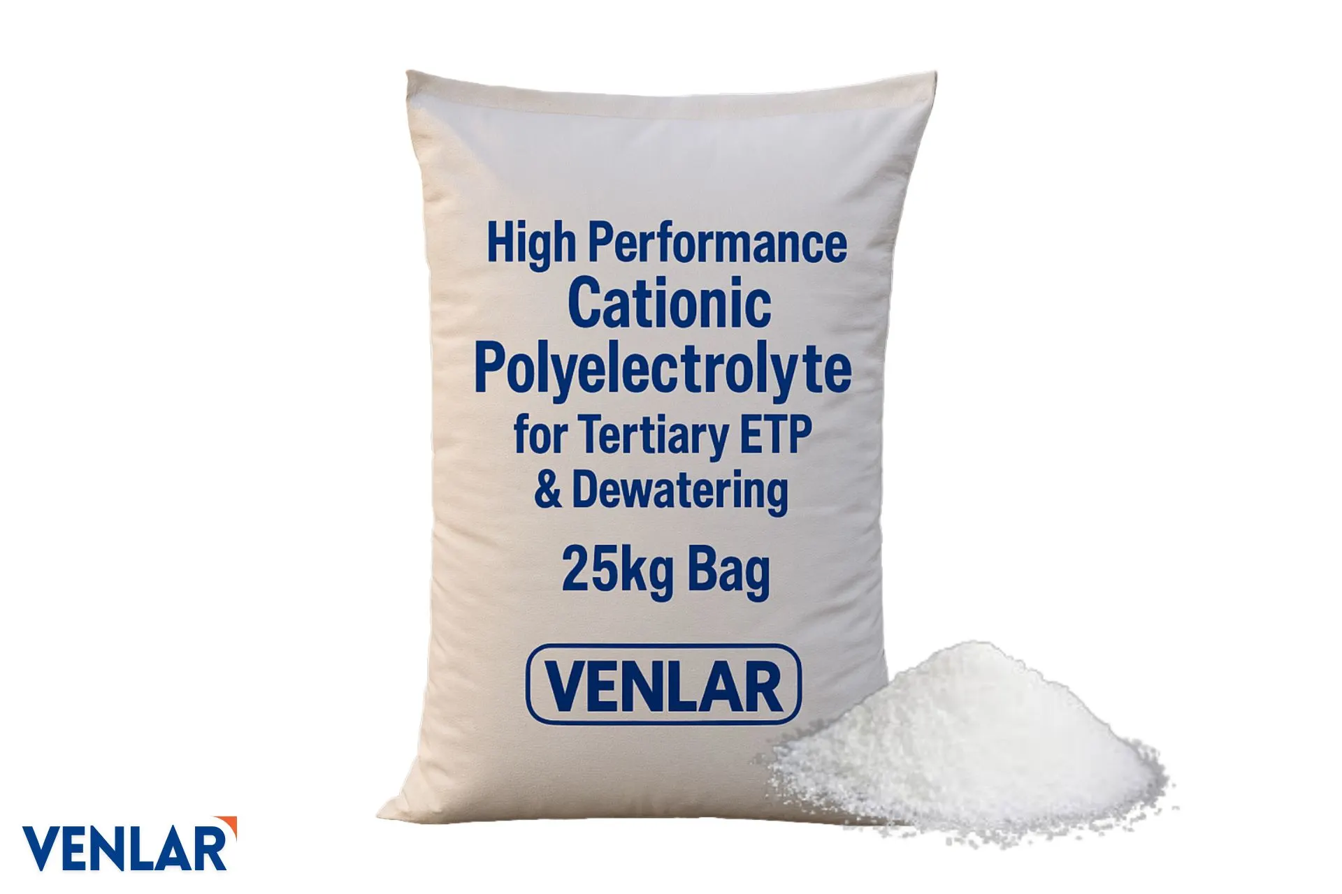 Cationic Polyelectrolyte for dewatering in tertiary
